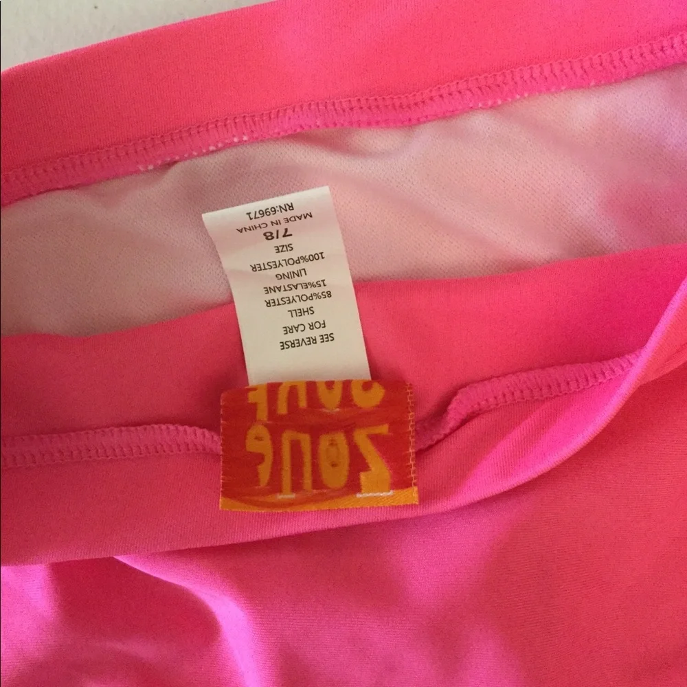NWT Surf Zone sz 7 flamingo bright pink‎ 2pc